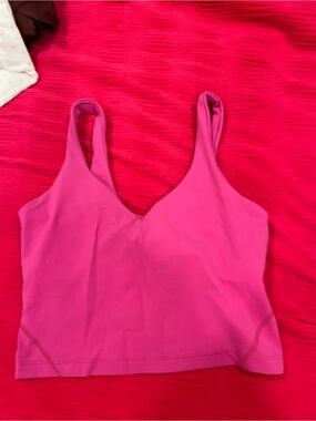 lululemon athletica Pink V-Neck Tank Top